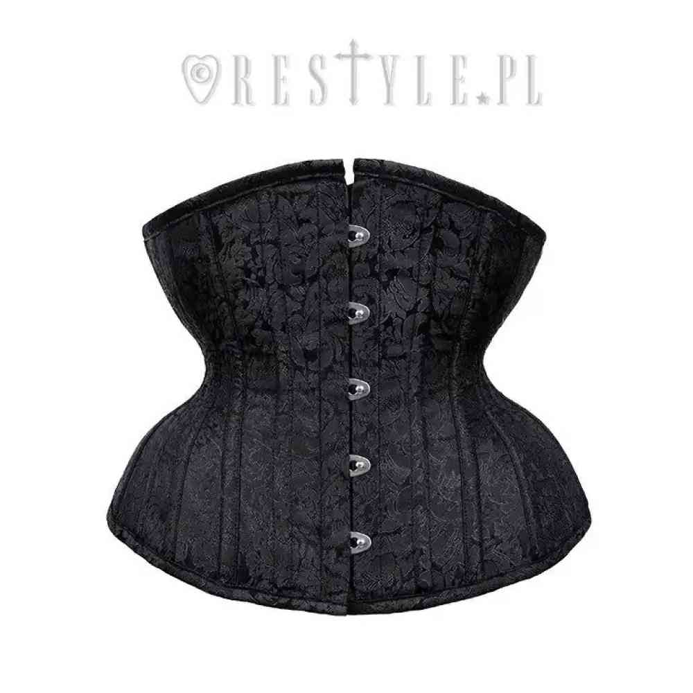 Restyle - CU10 Brocade Gothic Hourglass Underbust corset - Black